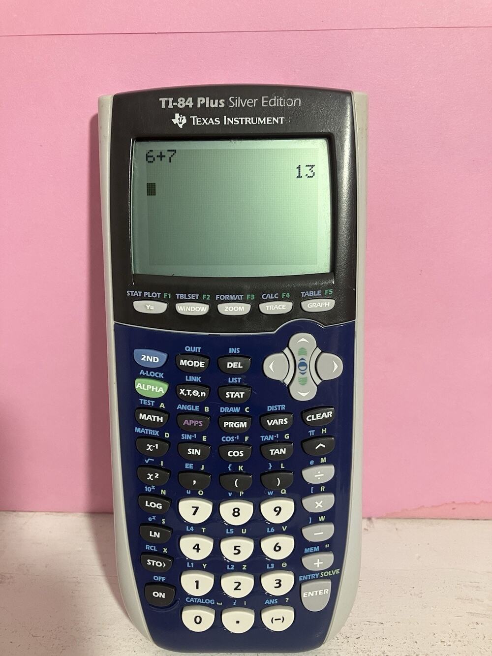 Texas Instruments TI-84 Plus Silver Edition Graphing Calculator Gray Tested Work